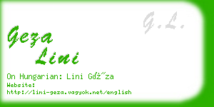 geza lini business card